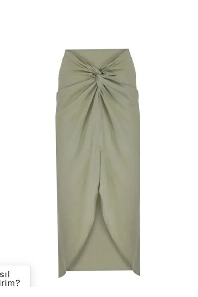 Yasemin Karagülle Khakı Karmen Skırt