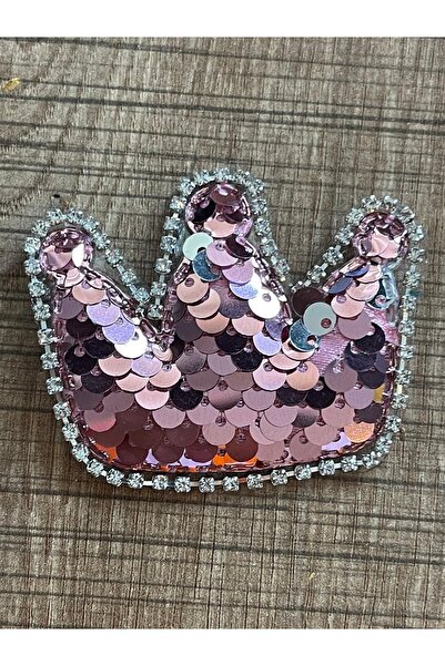 Gönülden Tasarım 5x6 cm, culoare roz, paiete, pufoase, zirconiu, piatră, coro...