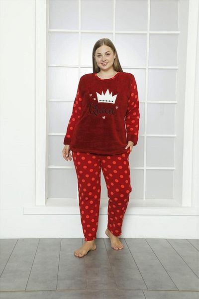 shopshop Copy - Women's Winter Well Soft Large Size Fleece Plush Pajama Set