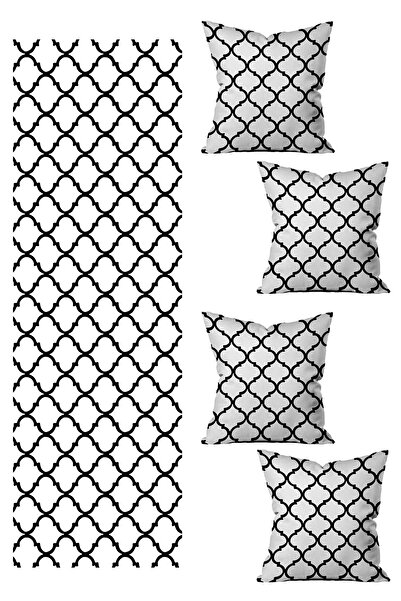 LadiesHome Special Design Runner και Σετ με 4 Καλύμματα Μαξιλαριού 5 τεμαχίων...