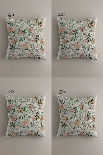 LadiesHome تصميم ديكور حديث مزدوج الجوانب مطبوع رقميًا مكون من 4 أغطية وسائد مزخرفة