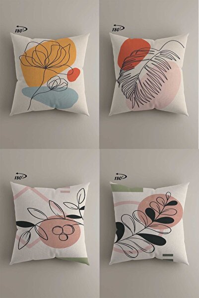 LadiesHome Moderni dekorativni dizajn Dvostrano Digitalna štampa Komad 4-dije...