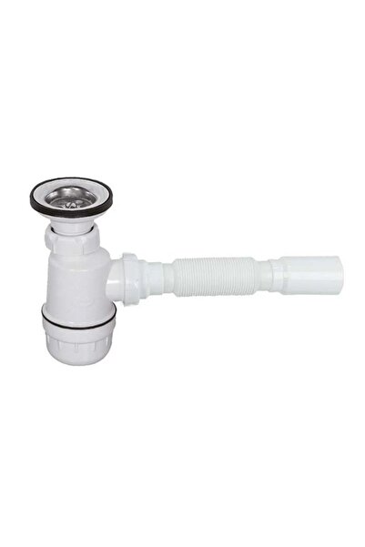 Prestij Plastik Taslı Lavabo Eviye Gider Sifonu Körük Çıkışlı