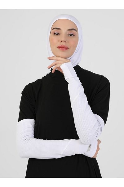 Ecardin Premium White Sports Athletic - Comfortable and Flexible, Porous Sleeve - St096