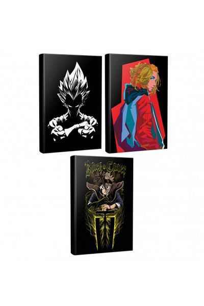 Halk Kitabevi 3 Notebook Black Clover - Tokyo Revengers - Dragon
Ball