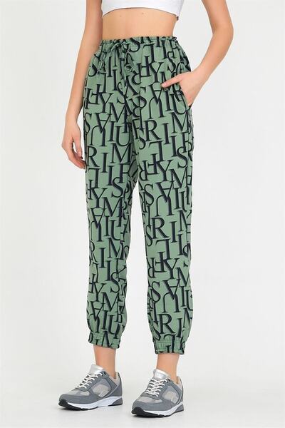 ESPİNA Pantaloni de trening pentru femei din material tricotat cu buzunare
