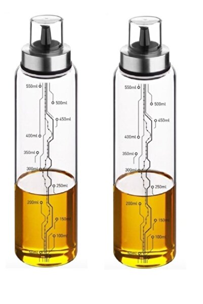 VİP AHMET Vipahmet 2'li 600ml Borosilikat Akıllı Damlatmaz Cam Yağlık