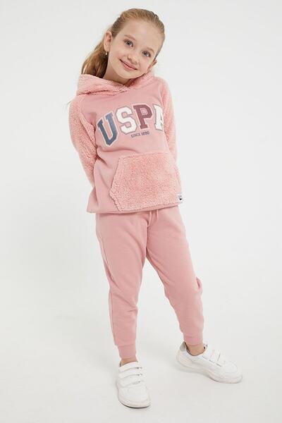 U.S. Polo Assn. Us Polo Assn Camel Kız Çocuk Polar Eşofman Takımı Us1227-dg1227