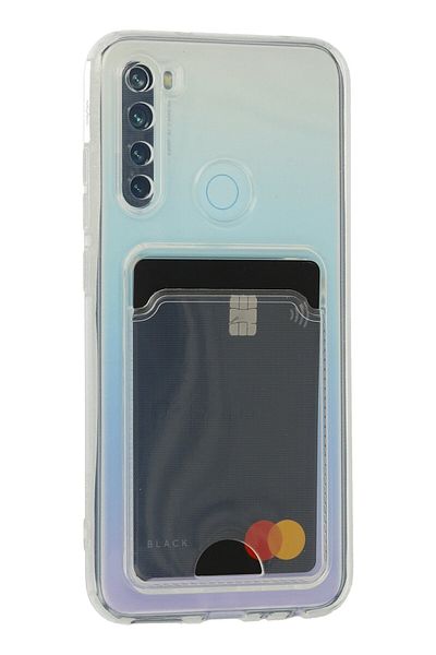 Miscase حافظة بطاقات شفافة متوافقة مع هاتف Xiaomi Redmi Note 8 مع حماية للكاميرا