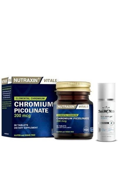 Nutraxin ChromiumPicolinate90 Tablets and Facial Cleansing Gel 100ml - Gift Package