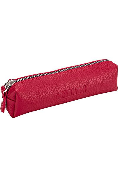 BBACK Artificial Textured Leather Pencil Case 19.5x6x4 Cm Red