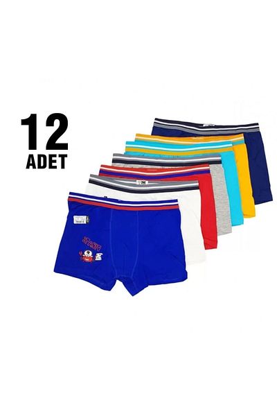 Tutku 0253 Elestan Printed Boy's Boxers 12-pack