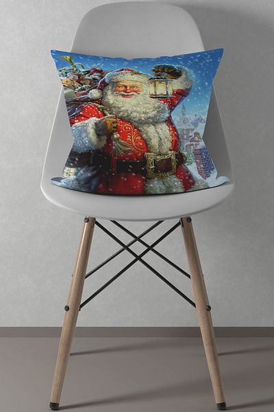 menesahome Christmas, Santa Claus, Christmas Throw Pillow, Christmas Throw Pillow Cover, Christmas Throw Pillow Cover, New Year, 43x43