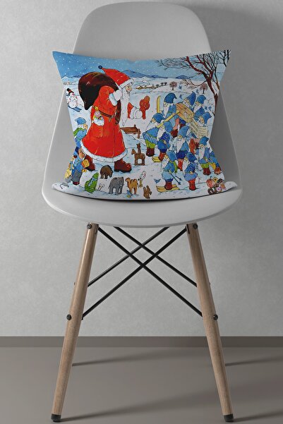 menesahome عيد الميلاد، سانتا، وسادة رمي عيد الميلاد، غطاء وسادة رمي عيد المي...