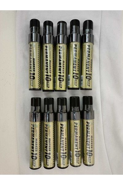 TARDU İTHALAT Metapin 10mm Permanent Parcel Pen Black 10 Pieces