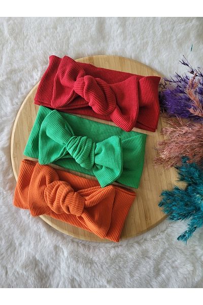 SeherBebeButik Girl Ribana Bandana Set of 3