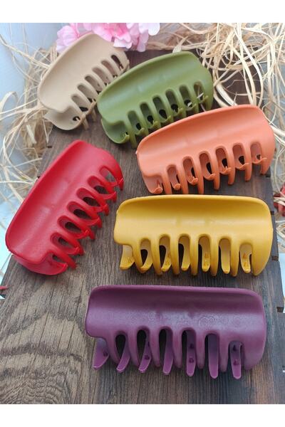 Tahtakaledeyim طقم إبزيم مزلاج بألوان الخريف للسيدات مكون من 6 قطع (10 سم).