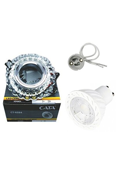 Cata Dekoratif Kristal Cam Spot Günışığı Ampül+duy Ct-6594 Sümbül  Uyumlu