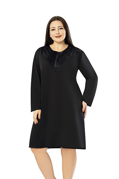 BNM Plus Size Long Sleeve Nightgown