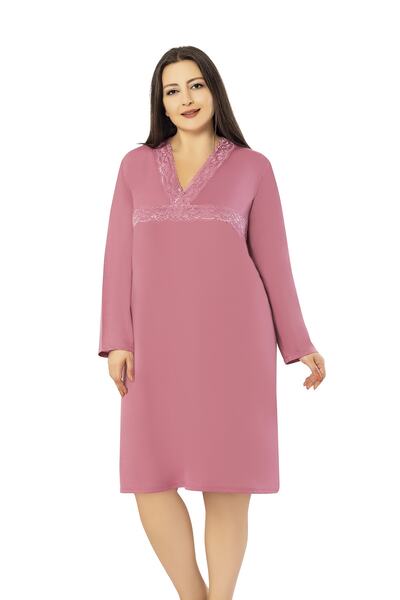 BNM Plus Size Long Sleeve Nightgown