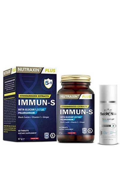 Nutraxin Immun-S 60 Tablets and Facial Cleansing Gel 100ml - Gift Package
