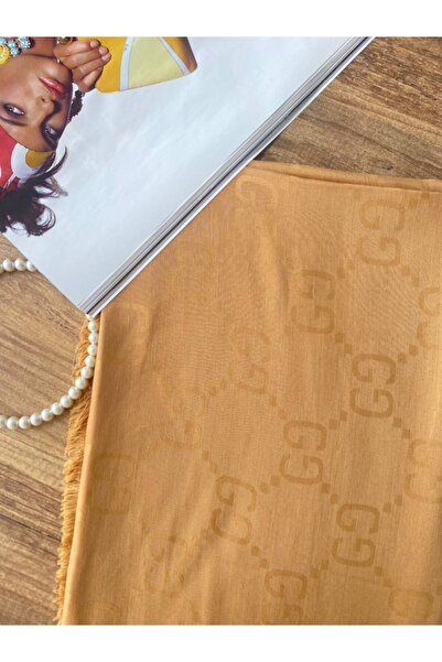 Nilbutik Kadın Tesettür Gucci Desen Ipeksi Jakar Şal