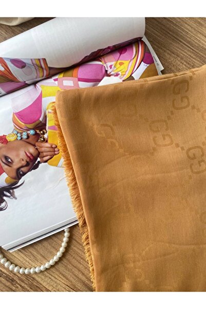 Nilbutik Kadın Tesettür Gucci Desen Ipeksi Jakar Şal