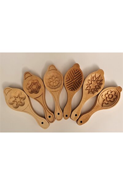 Ahşapdeluxe Kerebiç/kömbe/kurabiye Kalıbı 6'lı Modern Set