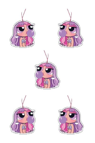 Jethızında 5'li Set Cartoon Powerpuff Girls Tasarımlı Premium Oto Araç Kokusu