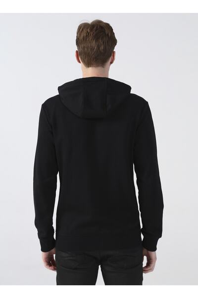 U.S. Polo Assn. Kapüşon Yaka Siyah Erkek Sweatshırt Garmansk022