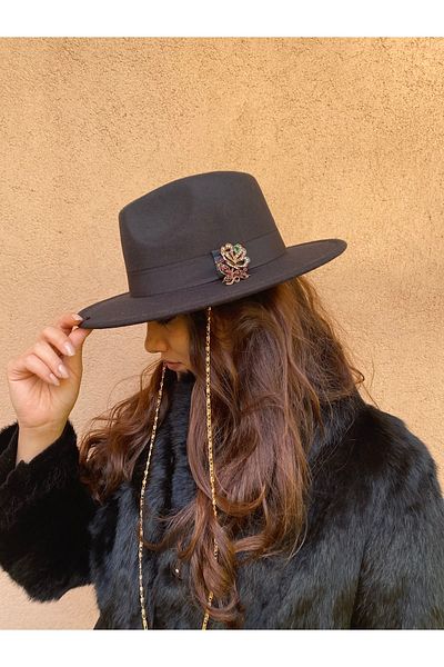 laviyonsa Cowboy Felt Hat Pin Accessory New Year's Special Collection