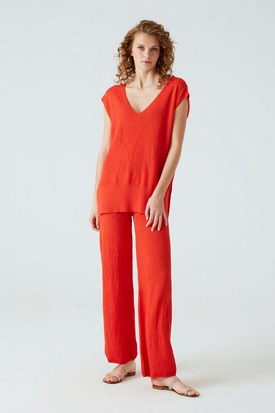 JOIN US Palm Leaf Patterned Palazzo Trousers