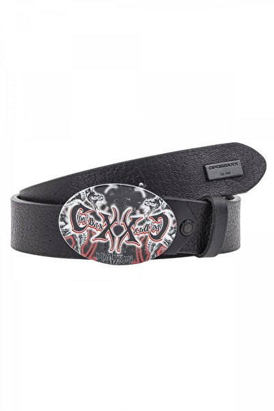 Cipo&Baxx Cg203 Black Leather Belt