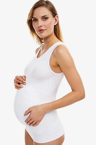 AYYILDIZ Maternity Camisole - White - Fitted