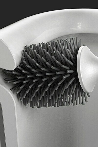 vipgross Antibakteriyel Silikon Klozet Fırçası Yuvarlak Skf-01/siyah