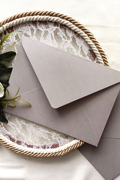 Dekorden Gray Invitation Envelope, 13x18 Cm.