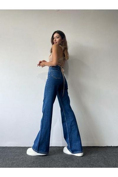 Livik Permite pantaloni Palazzo cu talie super înaltă, blugi, blugi