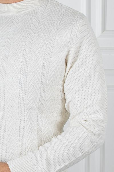 Sarar Interview Half Turtleneck Patterned Ecru Knitwear Sweater