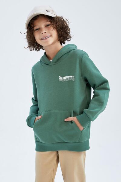 DeFacto Chlapčenská mikina s kapucňou – uvoľnený strih