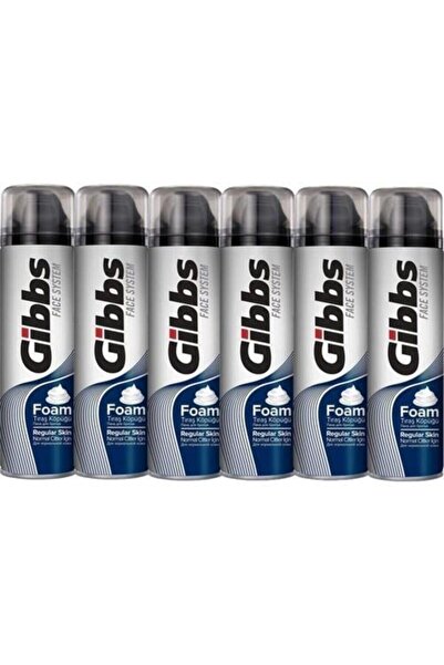 GİBBS Tıraş Köpüğü Regular 200ml X 6 Adet