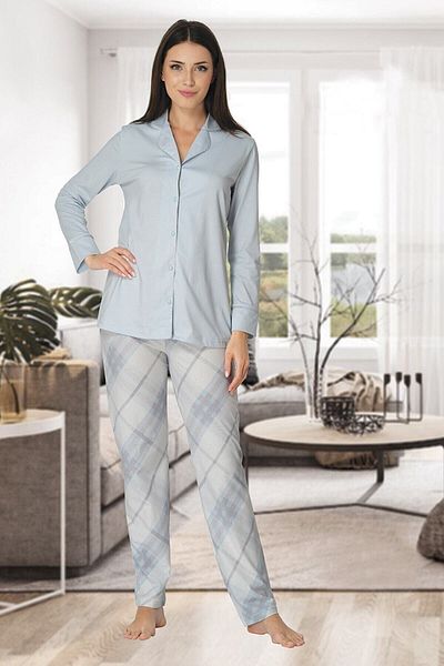 by İGP Set de pijama de maternitate, albastru, cu nasturi în față