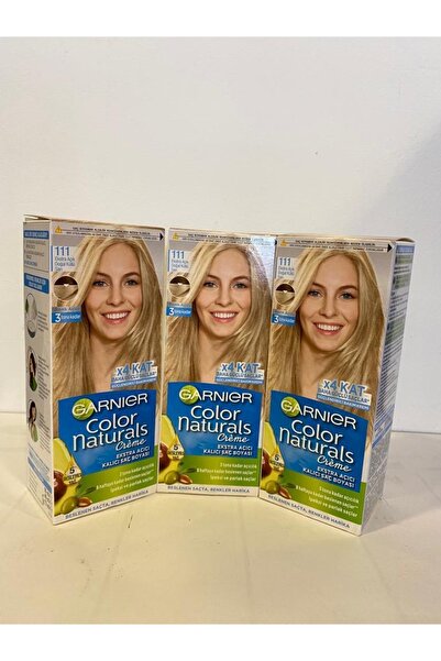 Garnier Color Naturals 111 Extra Açık Sarı Saç Boyası 3 Adet