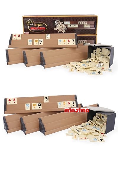 Miajima Gold Lux Plastic Okey Set Unbreakable, Dirt-Proof