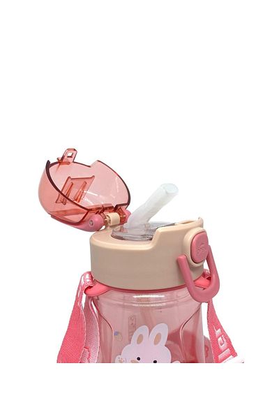 DILLER 400ml Animal Pattern Tritan Water Bottle with Straw and Hanger