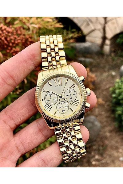 Leerybee Stainless Plated m Kors Model Unisex Wristwatch