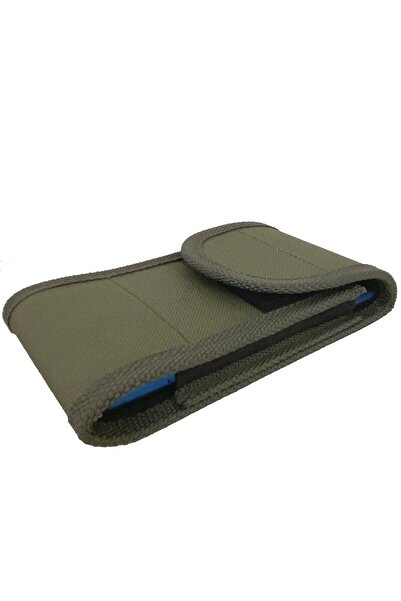 Neler Geldi Neler ® Canvas Fabric Velcro Cover Belt Mounted Phone Case Phone Waist Bag Khaki