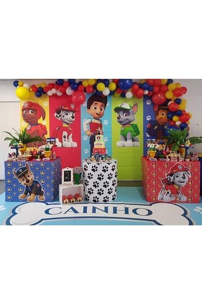 HTS STORE 100 Pieces Paw Patrol Concept Metallic Balloons and Balloon Chain