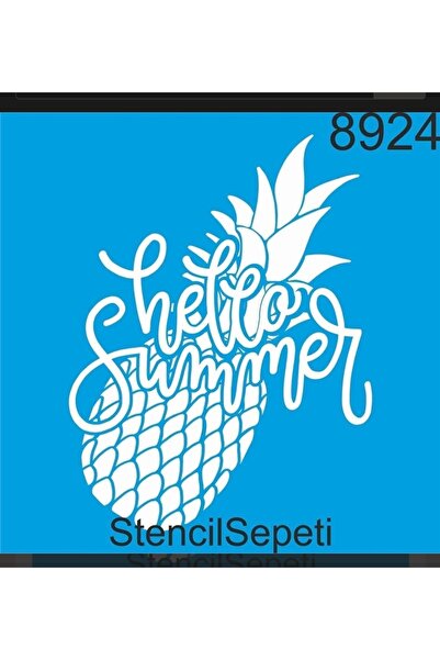 DERYA DESİNG ART Summer Greeting Pattern Stencil Template St8924 20X20 cm