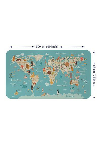 Doğal Tercih Educational Children's Room World Map Atlas Kids And Baby Wall Sticker