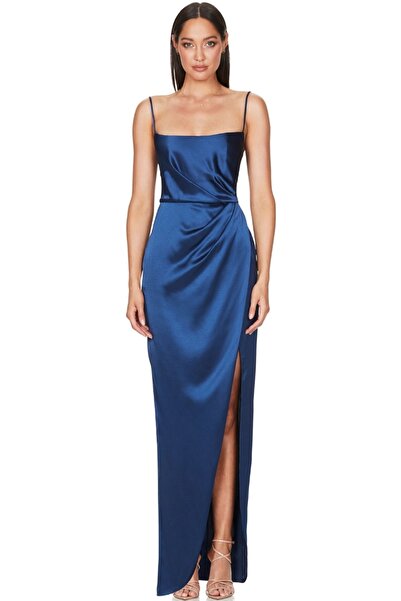 Genel Markalar Asetat Saten Abiye Elbise